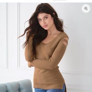 Cut Out Shoulder Sweater